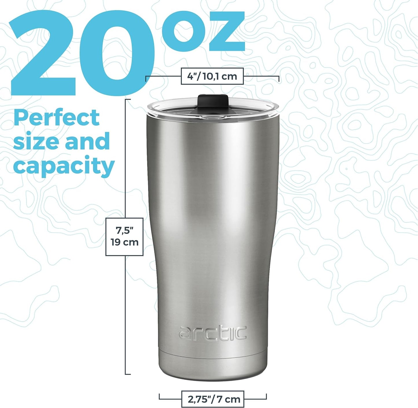 | 20 Oz Matte White Insulated Tumbler with Straw & Cleaner - Retains Temperature up to 24Hrs - Non-Spill Splash Proof Lid, Double Wall Vacuum Technology, BPA Free & Built to Last